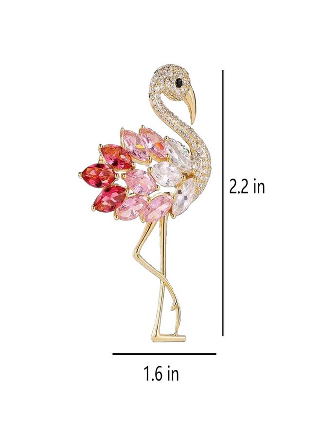 KGCGJVB Flamingo Pin Brooch for Women Pink Animal Brooches Jewelry Elegant Broach Pins for Womens Women's Fashion Accessories Delicate Flamingo Jewelry Brooch for Dress Hat Bag Suit Tie - Image 2